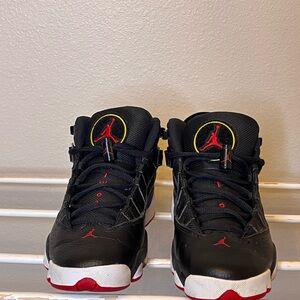 Boy’s Jordan Black and Red Sneakers